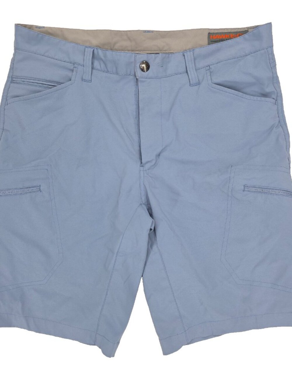 Hawke & Co Pro Series Cargo Shorts Mens 34x10" Blue Hiking Stretch Quick Dry